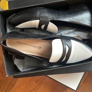 William Rast loafers black and white